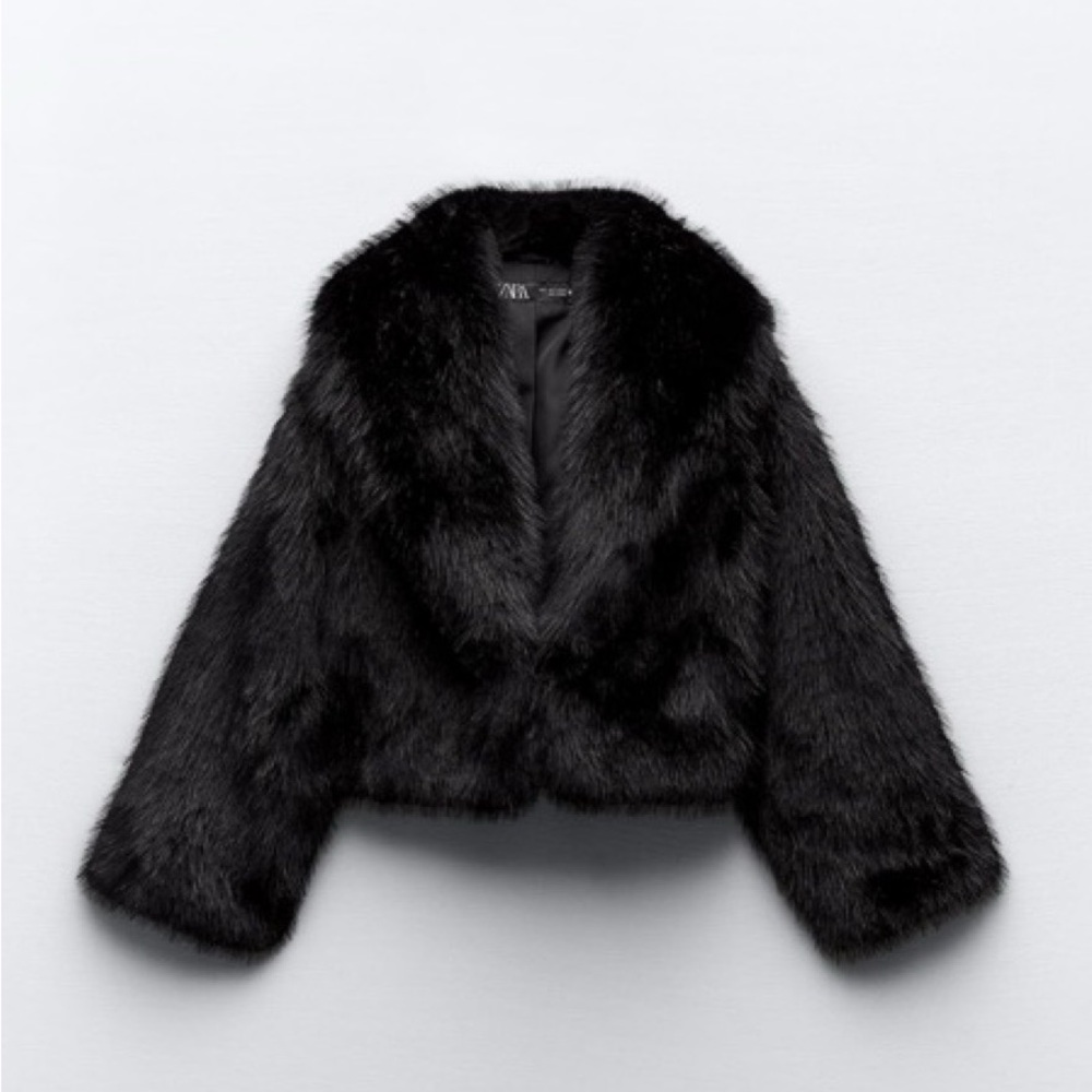 Zara Black Fur Jacket